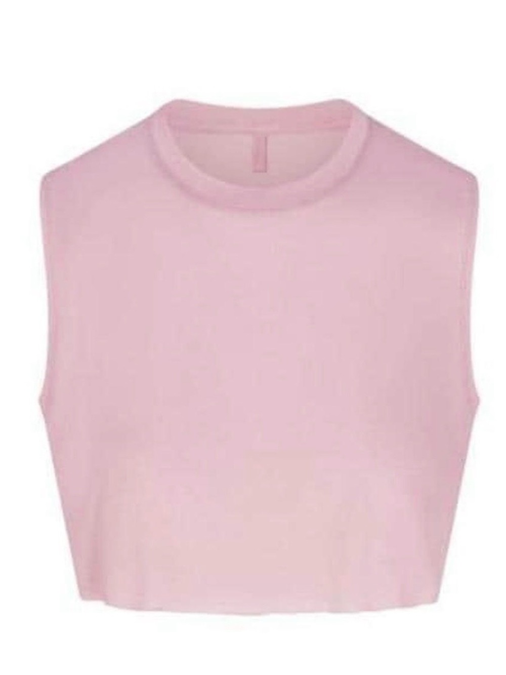 SKIMS Sleeveless Pink Crop Top